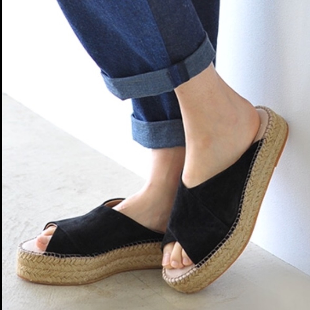 Giamo Rolling Platform Espadrilles Size 8